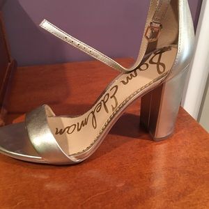 Sam Edelman Gold open toe heel